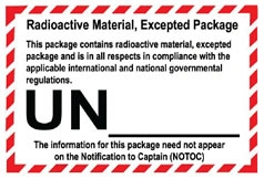 EXCEPTED PACKAGE HANDLING